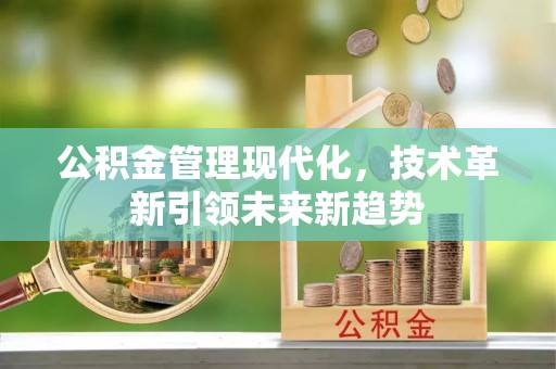 涞水公积金管理现代化，技术革新引领未来新趋势