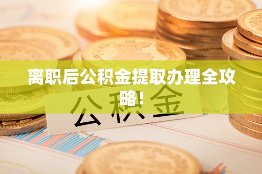涞水离职后公积金提取办理全攻略！